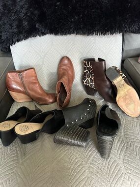 Lot of Leather clogs/booties - Women's size 9